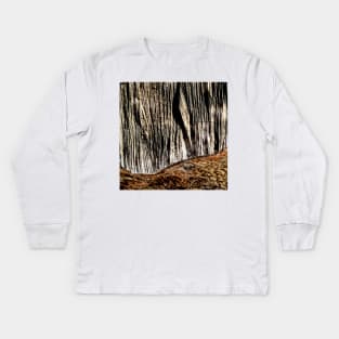 Tree bark and wood Kids Long Sleeve T-Shirt